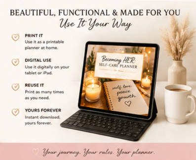 Becoming HER Self-Care Planner