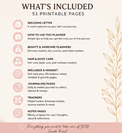 Becoming HER Self-Care Planner