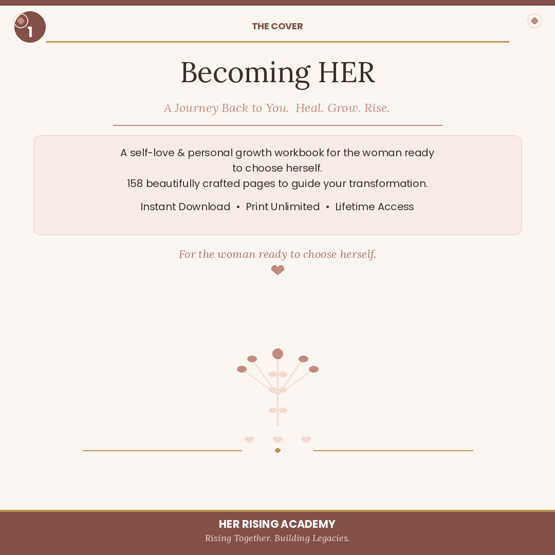 Becoming HER: A Self- Love & Personal Growth Workbook