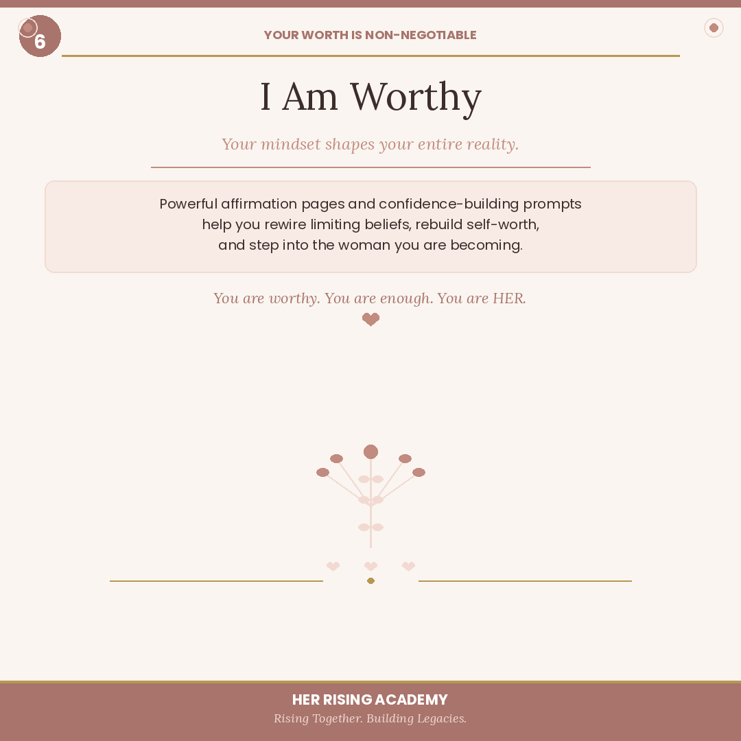 Becoming HER: A Self- Love & Personal Growth Workbook